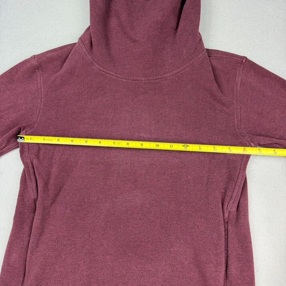 Lululemon Sweatshirt Womens 4 Red Cowl Neck Pullover Zip Pocket Logo Yoga Top - Picture 14 of 16